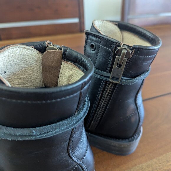 Freebird by Steven Manchester Goodyear Welted Distressed Leather Boots Black 8 - Picture 10 of 14